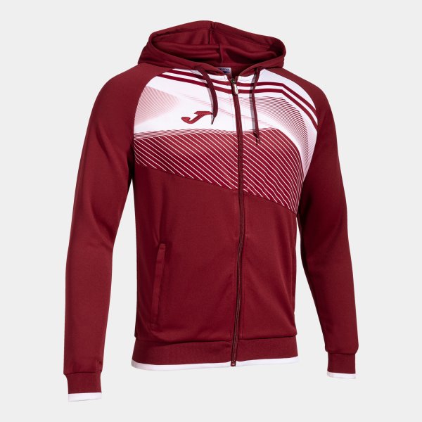 JOMA SUPERNOVA II KAPUCNIS PULÓVER PIROS (BURGUNDI)-FEHÉR