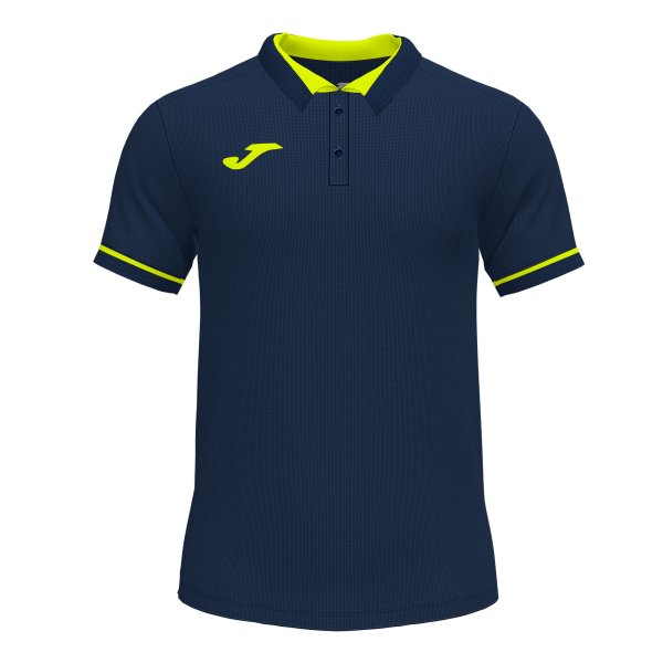 JOMA CHAMPIONSHIP VI RÖVID UJJÚ PÓLÓ SÖTÉTKÉK FLUOR SÁRGA