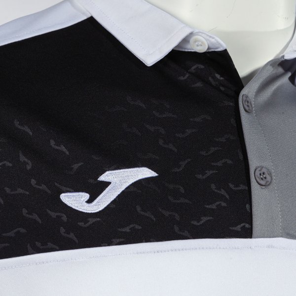 JOMA CREW V SHORT SLEEVE POLO FEHÉR GREY FEKETE