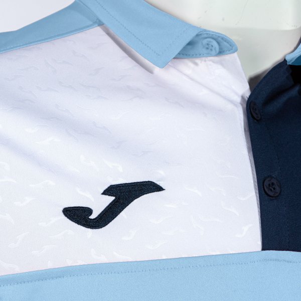 JOMA CREW V SHORT SLEEVE POLO SKY BLUE SÖTÉTKÉK FEHÉR