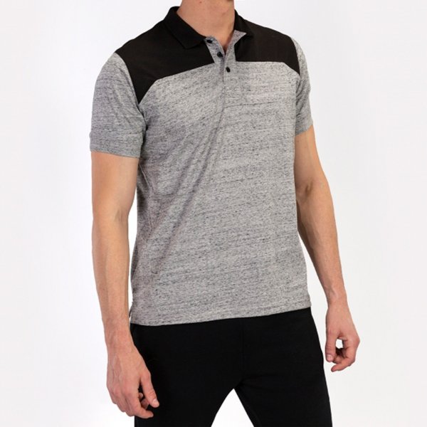 JOMA POLO SHIRT WINNER II COTTON MELANGE-BLACK S/S