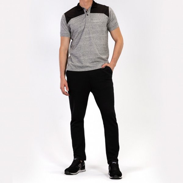 JOMA POLO SHIRT WINNER II COTTON MELANGE-BLACK S/S